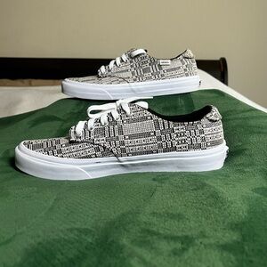Vans Black and White Patterned Sneakers